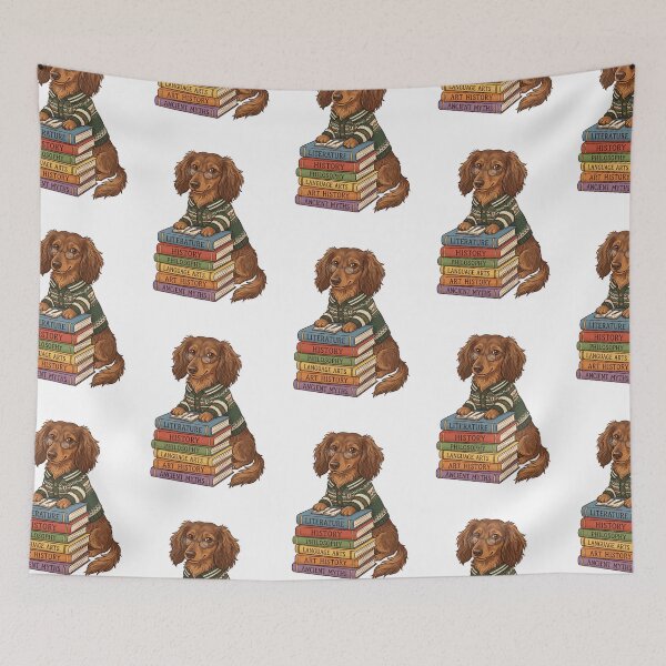 Item preview, Dachshund Book Club Librarian Wiener Dog Lover designed and sold by PictoVibe.