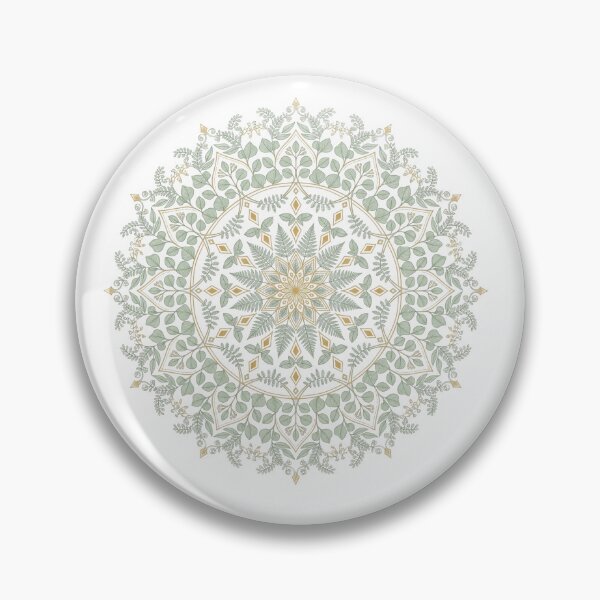 Item preview, Minimalist Sage Green Botanical Mandala Leaf Art designed and sold by PictoVibe.
