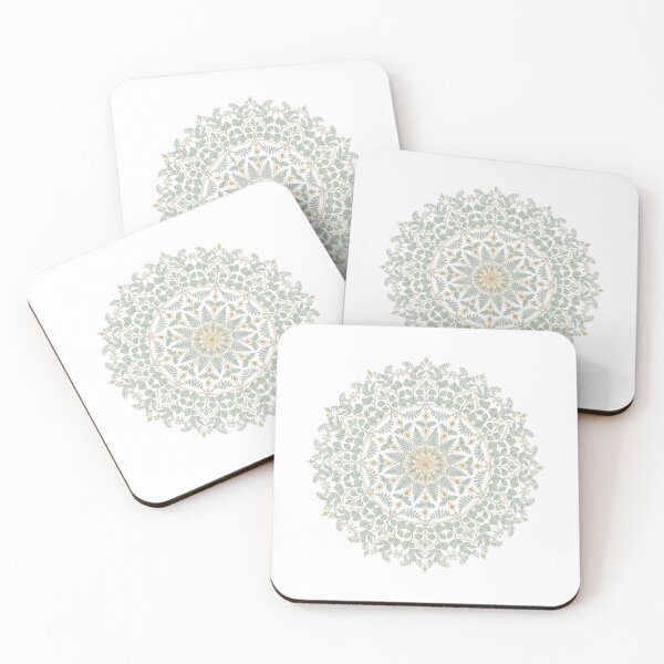 Item preview, Minimalist Sage Green Botanical Mandala Leaf Art designed and sold by PictoVibe.