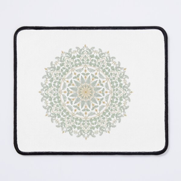 Item preview, Minimalist Sage Green Botanical Mandala Leaf Art designed and sold by PictoVibe.