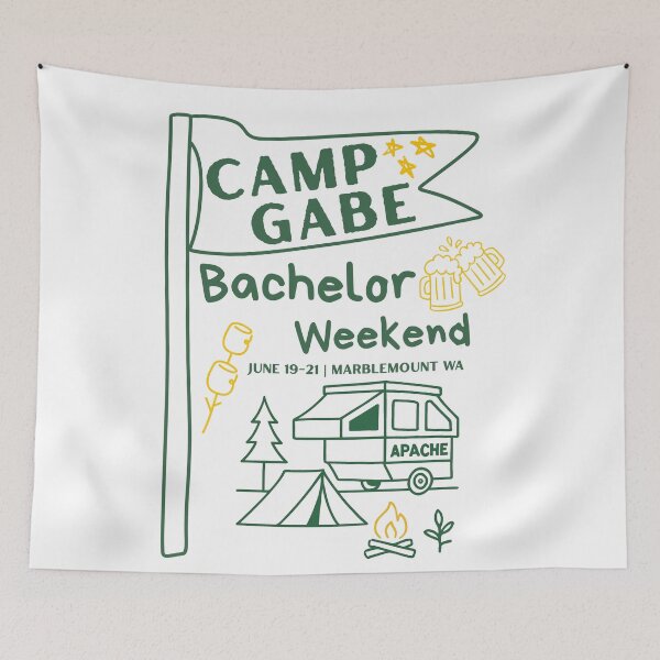 Item preview, Camp Gabe Bachelor Weekend designed and sold by pawprintsbysher.