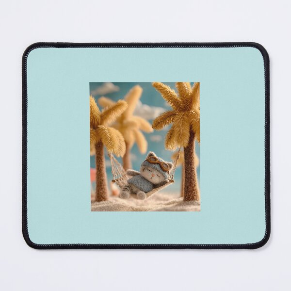 Item preview, Cute Cat Napping in Beach Hammock designed and sold by colorful-white.