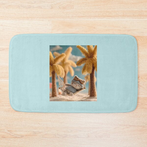 Item preview, Cute Cat Napping in Beach Hammock designed and sold by colorful-white.