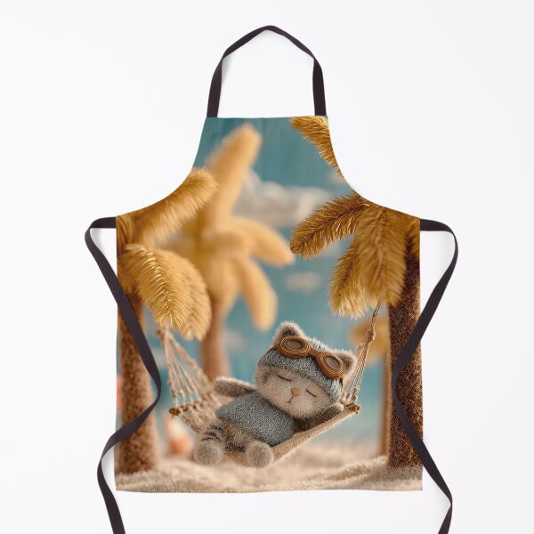 Item preview, Cute Cat Napping in Beach Hammock designed and sold by colorful-white.