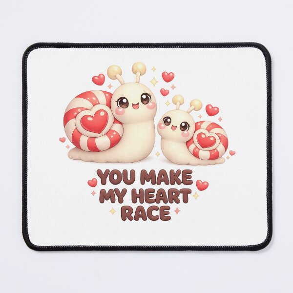 Item preview, Cute Snail Pun You Make My Heart Race | Kawaii Valentine Romance For Couples designed and sold by Dulxoz.
