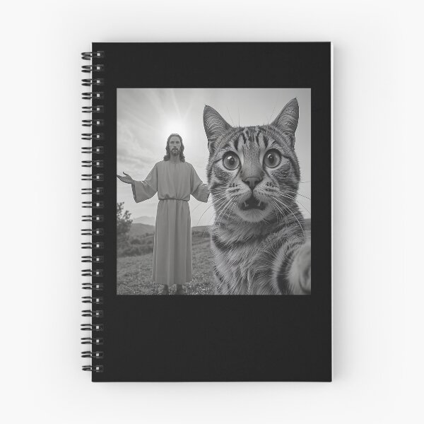 Item preview, Cat Selfie With Jesus Funny Meme designed and sold by nosu-art-pod.