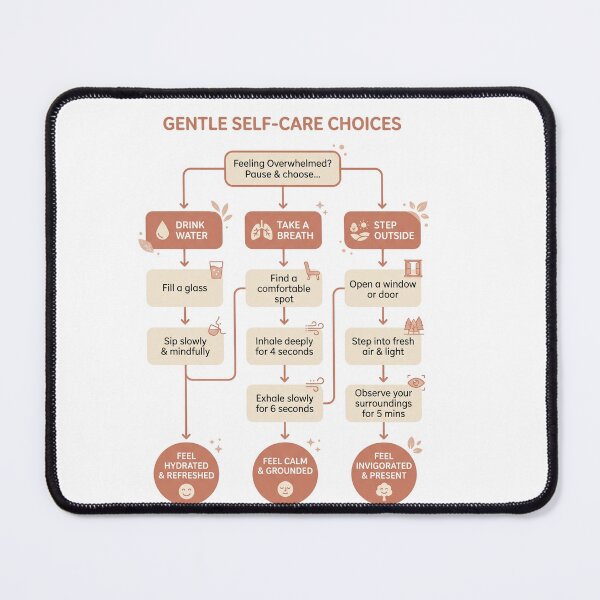 Item preview, Mental Health Self Care Flowchart Therapist Guide designed and sold by PictoVibe.
