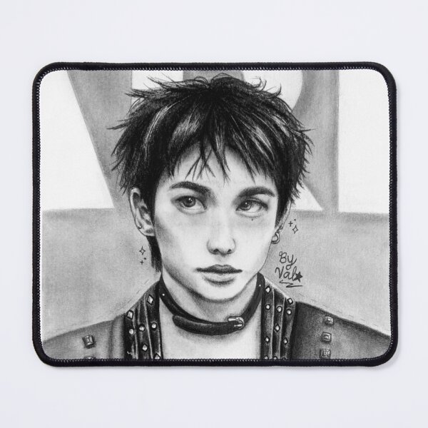 Item preview, Hyunjin portrait (Pencil. ver) - Stray kids // KARMA SKZ designed and sold by Valuxcreates.