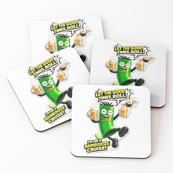 Item preview, Bambooze Cruise Funny Beer and Sushi Roll Meme Art designed and sold by Surreal Characters & Cute Pups.