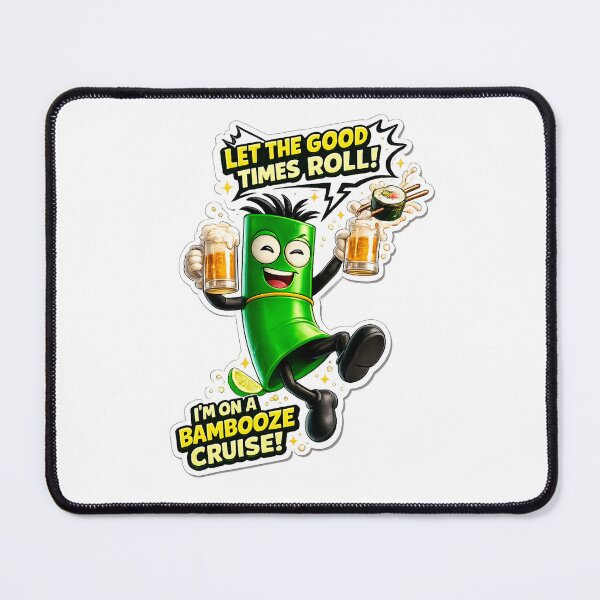 Item preview, Bambooze Cruise Funny Beer and Sushi Roll Meme Art designed and sold by Surreal Characters & Cute Pups.
