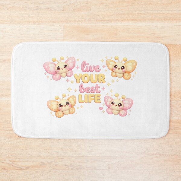 Item preview, Live Your Best Life Kawaii Butterfly | Pastel Positivity For Soft Aesthetic Lovers designed and sold by Dulxoz.