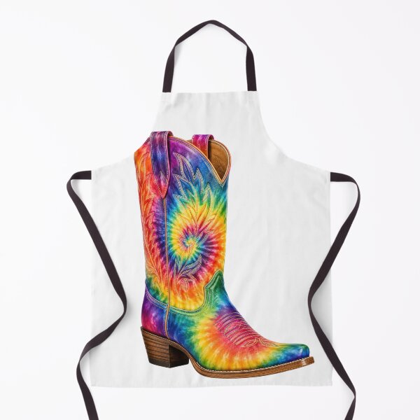 Item preview, Rainbow Tie-Dye Cowboy Boot designed and sold by jgvisualarts.