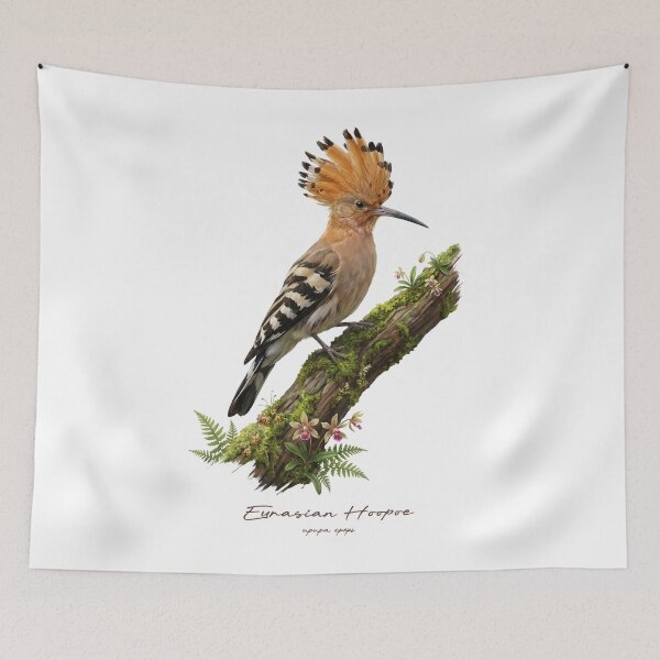 Item preview, Eurasian Hoopoe on Mossy Branch designed and sold by Takeda-art.