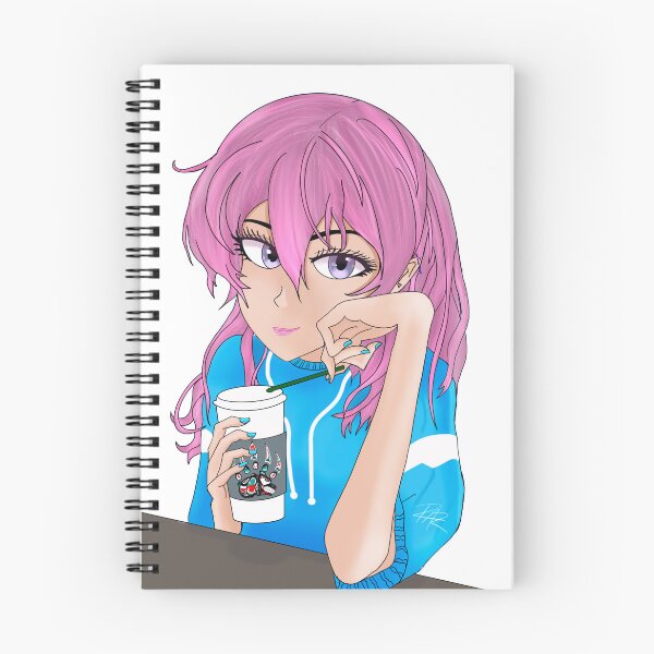 Item preview, Coffee Stare - Aesthetic Anime Girl Cafe Art designed and sold by RobsArtwork.