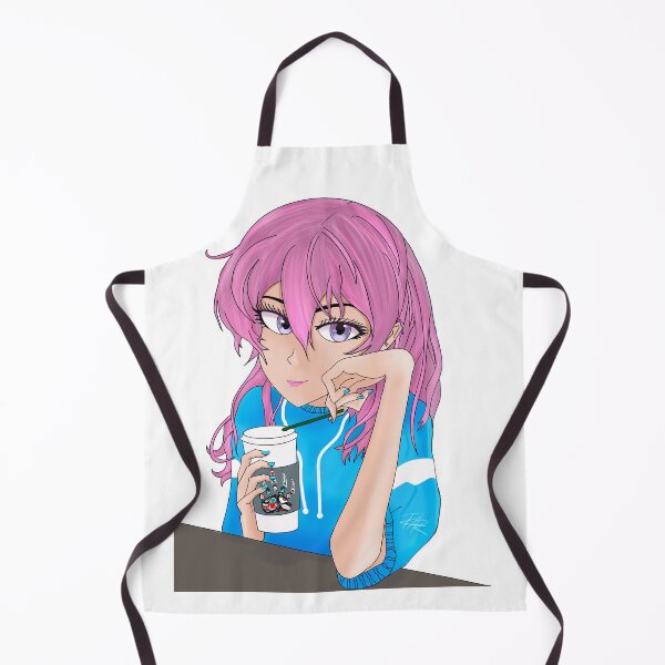 Item preview, Coffee Stare - Aesthetic Anime Girl Cafe Art designed and sold by RobsArtwork.
