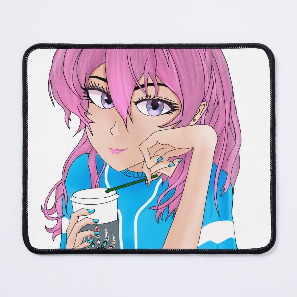 Item preview, Coffee Stare - Aesthetic Anime Girl Cafe Art designed and sold by RobsArtwork.