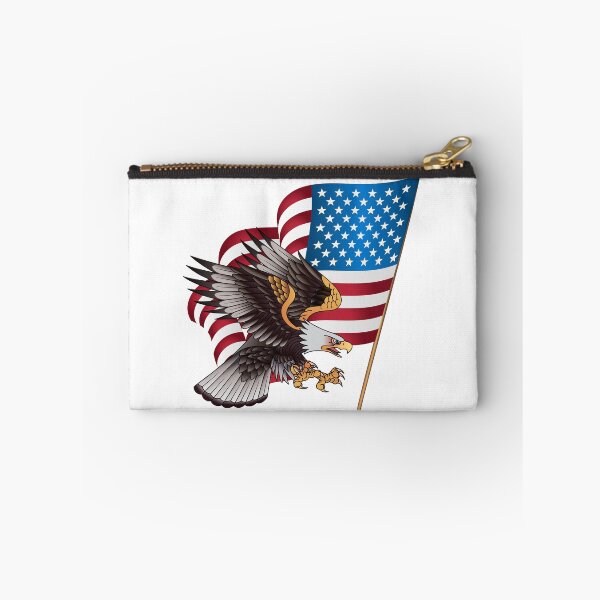 Item preview, Swooping Bald Eagle with Waving American Flag designed and sold by dcohea.