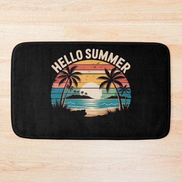 Item preview, Vintage Hello Summer Palm Tree Graphic designed and sold by QuiteOrbit.
