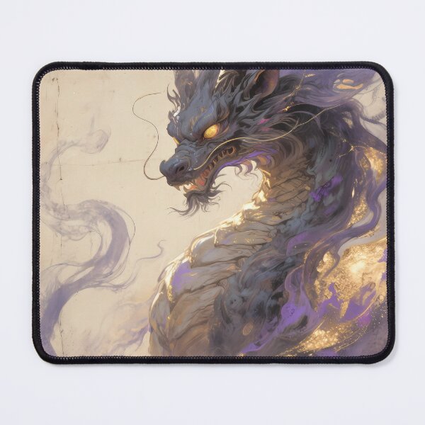 Item preview, The Royal Sentinel: Purple & Gold Qilin Guardian Art designed and sold by Studio Lumiére Zeit.