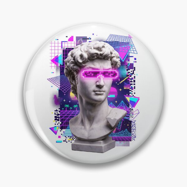 Item preview, Classical Vaporwave Greek Statue Glitch Art Bust designed and sold by PictoVibe.