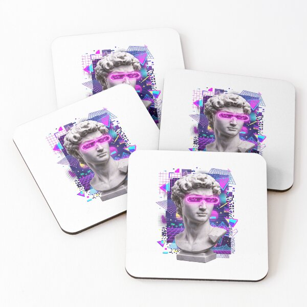 Item preview, Classical Vaporwave Greek Statue Glitch Art Bust designed and sold by PictoVibe.