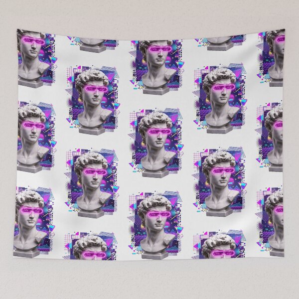 Item preview, Classical Vaporwave Greek Statue Glitch Art Bust designed and sold by PictoVibe.