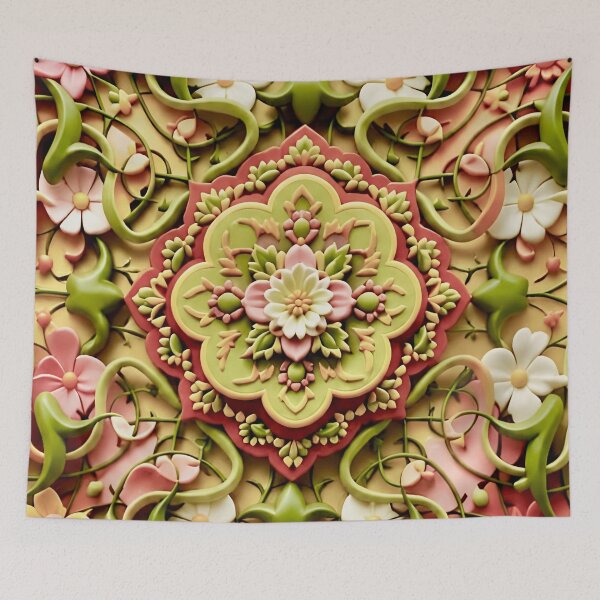 Item preview, Floral Pattern Inspired by Ardabil Carpet	 designed and sold by Vicky Brago-Mitchell®.
