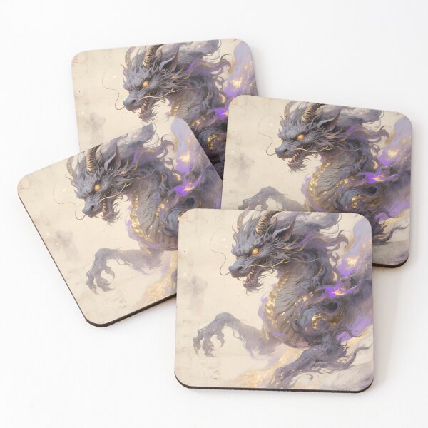 Item preview, The Amethyst Oracle: Purple & Gold Qilin Mystical Art designed and sold by Studio Lumiére Zeit.