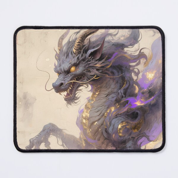 Item preview, The Amethyst Oracle: Purple & Gold Qilin Mystical Art designed and sold by Studio Lumiére Zeit.