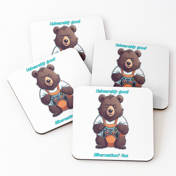 Item preview, Unbearably Good Hibernation Not Funny Gamer Bear designed and sold by Animalloveus.