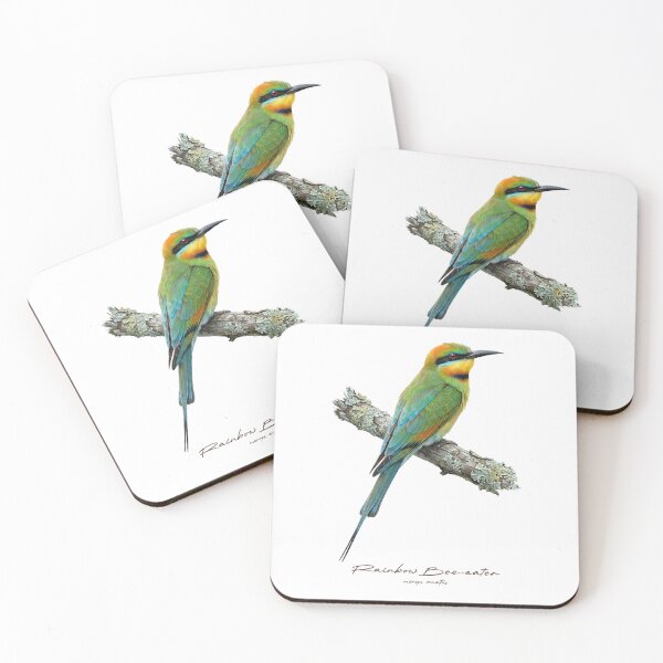 Item preview, Rainbow Bee-eater on Rustic Branch designed and sold by Takeda-art.
