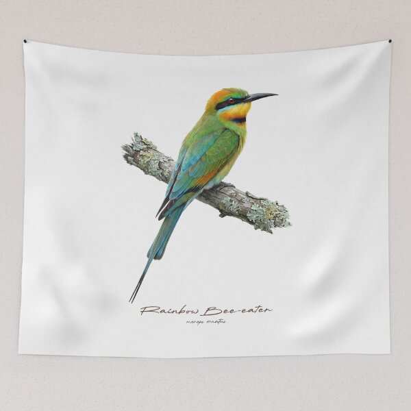 Item preview, Rainbow Bee-eater on Rustic Branch designed and sold by Takeda-art.