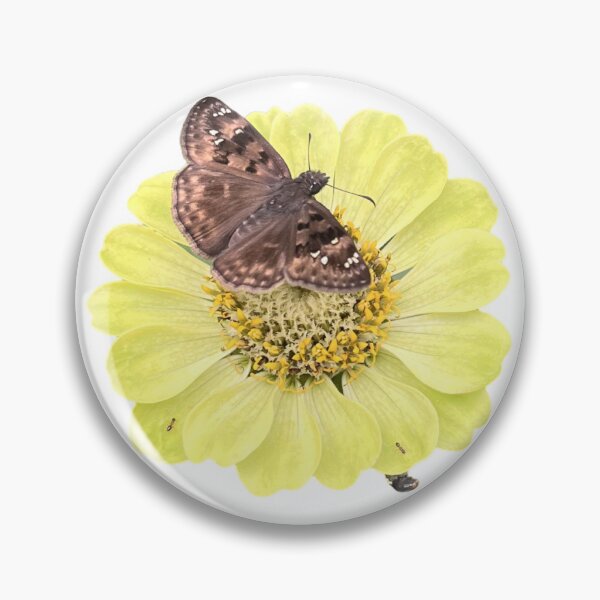 Item preview, Butterfly on a green zinnia designed and sold by RaisingAWildling.