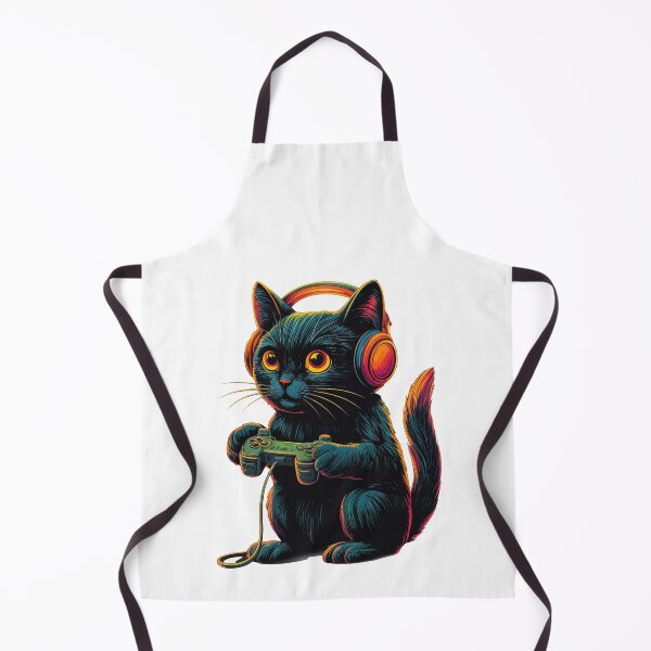 Item preview, Black Cat Playing Game Funny Gamer designed and sold by nosu-art-pod.