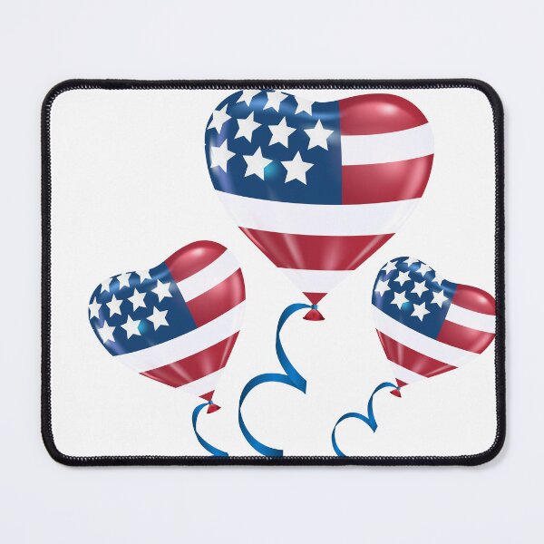 Item preview, Patriotic American Flag Heart Balloons designed and sold by dcohea.