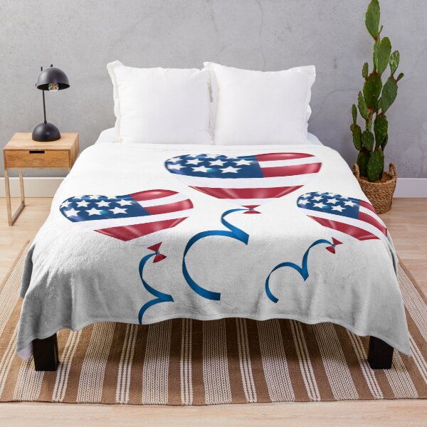 Item preview, Patriotic American Flag Heart Balloons designed and sold by dcohea.