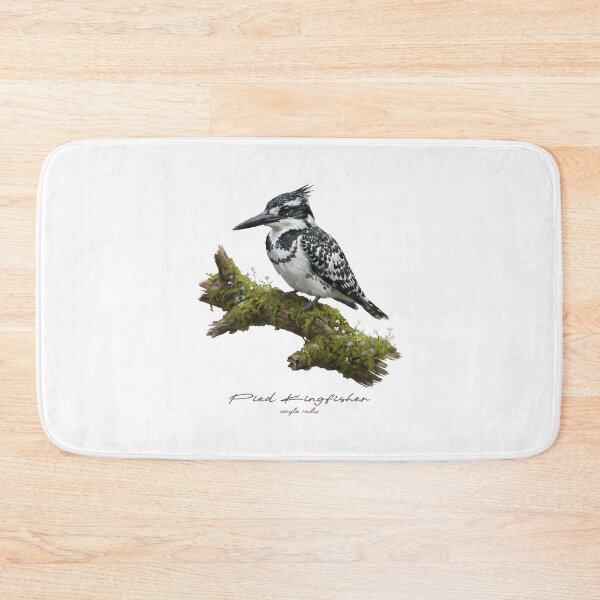 Item preview, Pied Kingfisher on Mossy Branch designed and sold by Takeda-art.