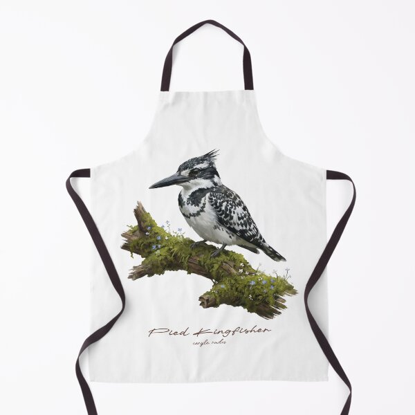 Item preview, Pied Kingfisher on Mossy Branch designed and sold by Takeda-art.