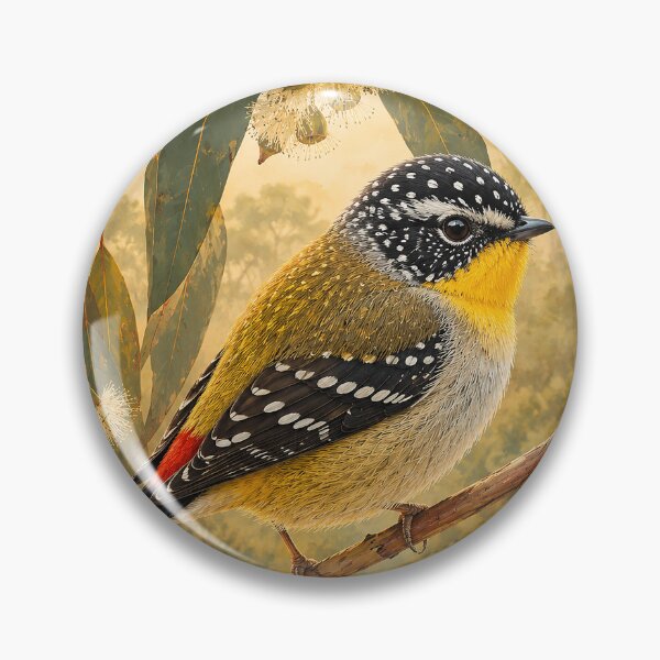 Item preview, Spotted Pardalote in Golden Eucalyptus designed and sold by Pixel Junkies Studio.