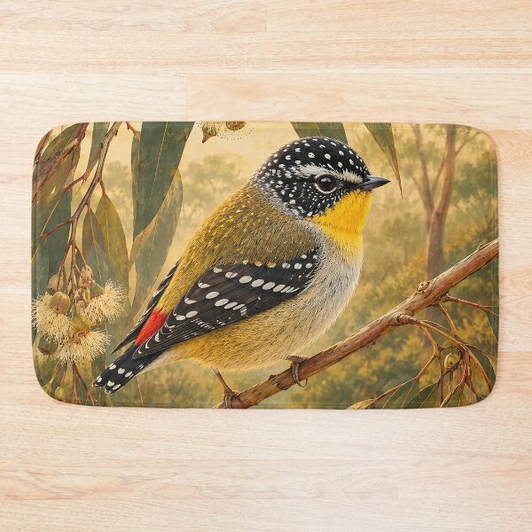 Item preview, Spotted Pardalote in Golden Eucalyptus designed and sold by Pixel Junkies Studio.