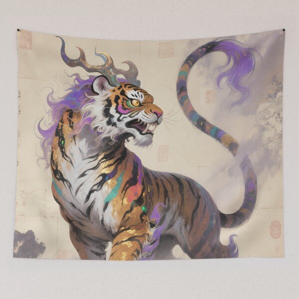 Item preview, The Celestial Leap: Zouwu Rainbow-Tail Ancient Art designed and sold by Studio Lumiére Zeit.