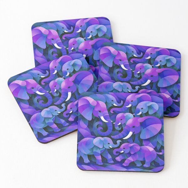 Item preview, Colorful Elephant Herd designed and sold by CarolM.
