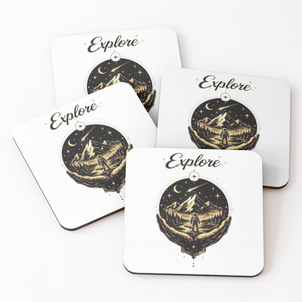 Item preview, Explore the Infinite: Cosmic Mountain Landscape in Hands designed and sold by Northern Glow Art.