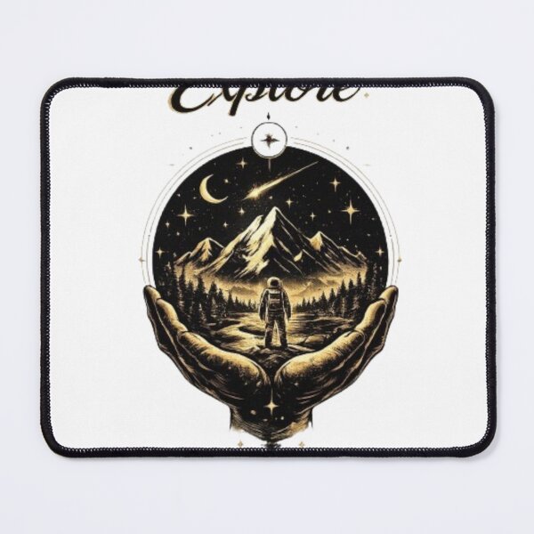 Item preview, Explore the Infinite: Cosmic Mountain Landscape in Hands designed and sold by Northern Glow Art.
