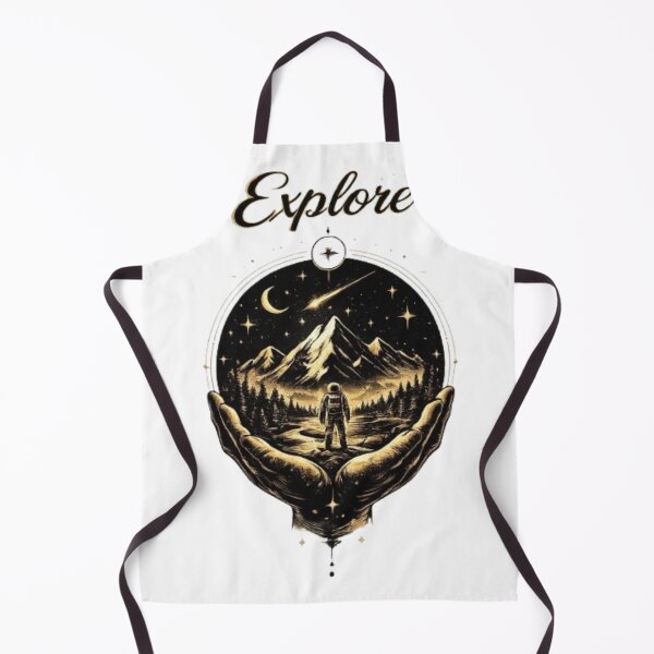 Item preview, Explore the Infinite: Cosmic Mountain Landscape in Hands designed and sold by Northern Glow Art.