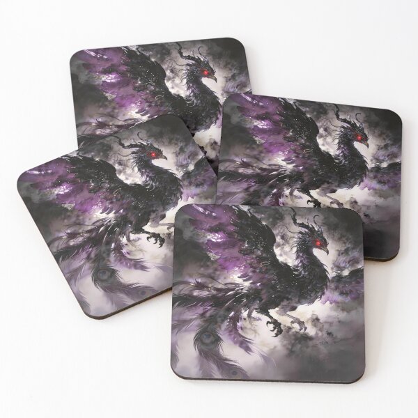Item preview, The Obsidian Rebirth: Dark Phoenix Modern Myth Art designed and sold by Studio Lumière Zeit.