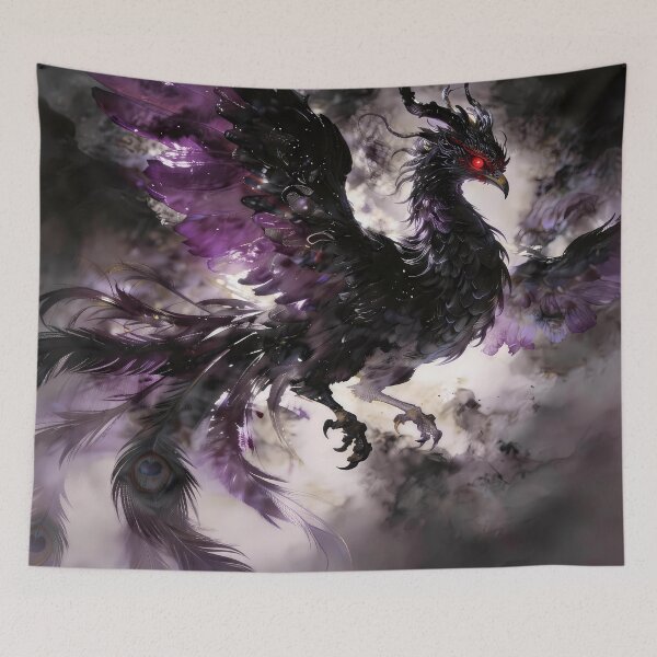 Item preview, The Obsidian Rebirth: Dark Phoenix Modern Myth Art designed and sold by Studio Lumière Zeit.