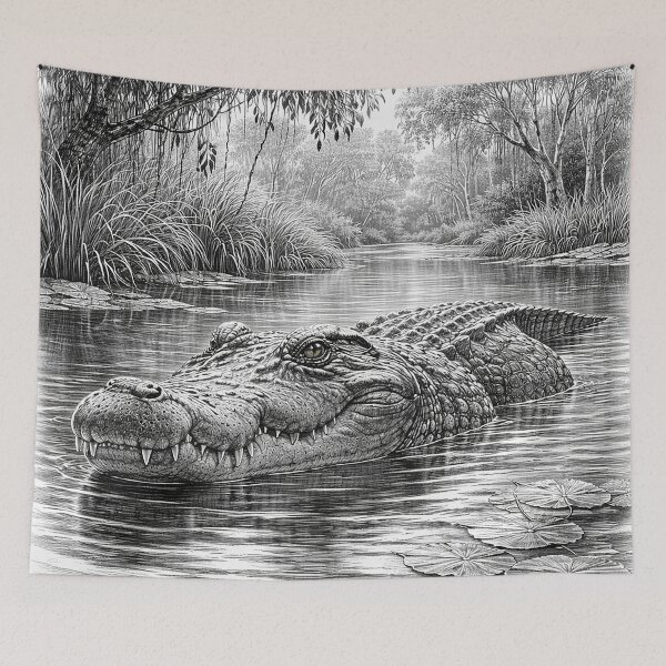 Item preview, Crocodile in the Wetland designed and sold by Pixel Junkies Studio.