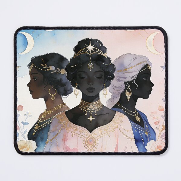 Item preview, Triple Moon Goddess Maiden Mother Crone designed and sold by soulfulpalette.