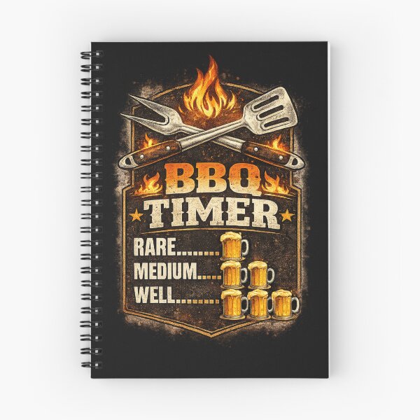 Item preview, BBQ Timer Funny Grilling Beer Tee Rare Med designed and sold by RawEdgeStudios.